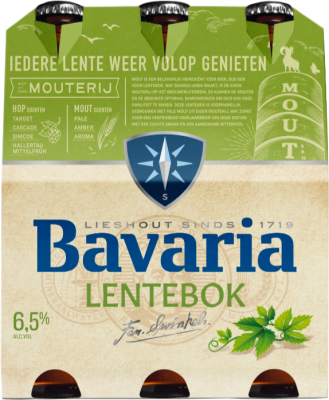 Bavaria Lentebok sixpack met flesjes van 30cl Bavaria Lentebok sixpack met flesjes van 30cl